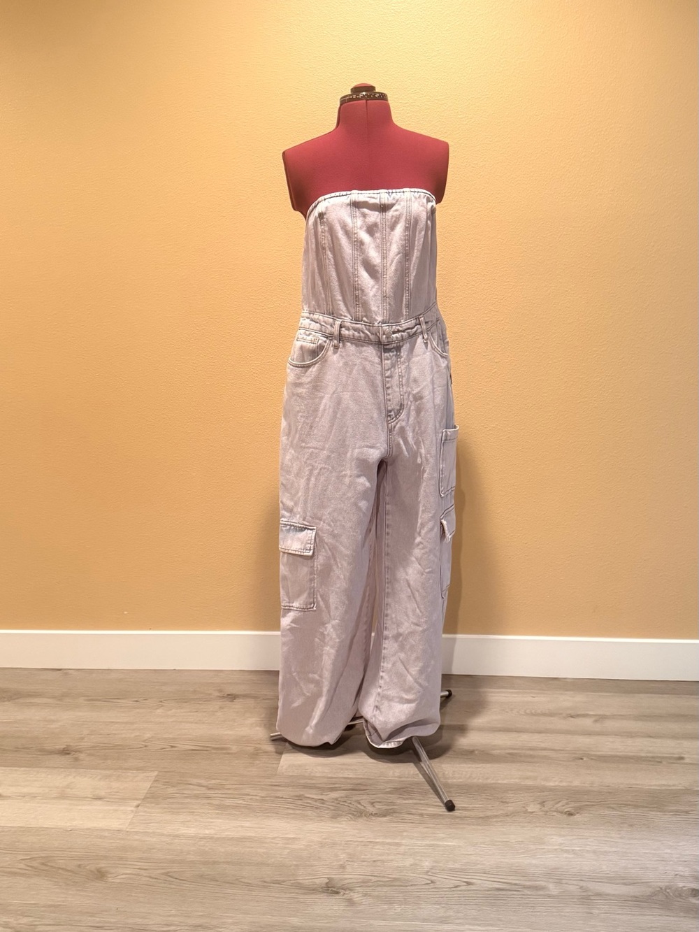 wild fable Strapless Wide-Leg Utility Jumpsuit in Pale Lavender